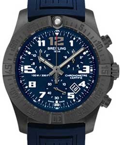 Chronospace Evo Night Mission in Black Titanium on Blue Rubber Strap with Blue Dial