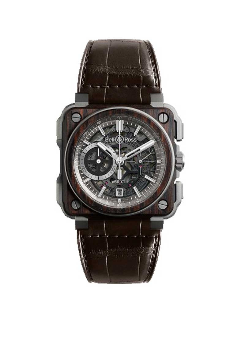 Bell & Ross BR-X1 Skeleton Chronograph in Brown and wooden