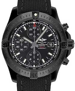 Colt Chronograph Automatic in Black Steel on Black Anthracite Military Strap with Black Dial