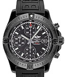 Colt Chronograph Automatic in Black Steel on Black Rubber Strap with Black Dial
