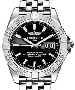 Galactic 41mm Automatic in Steel on Steel Bracelet with Black Dial