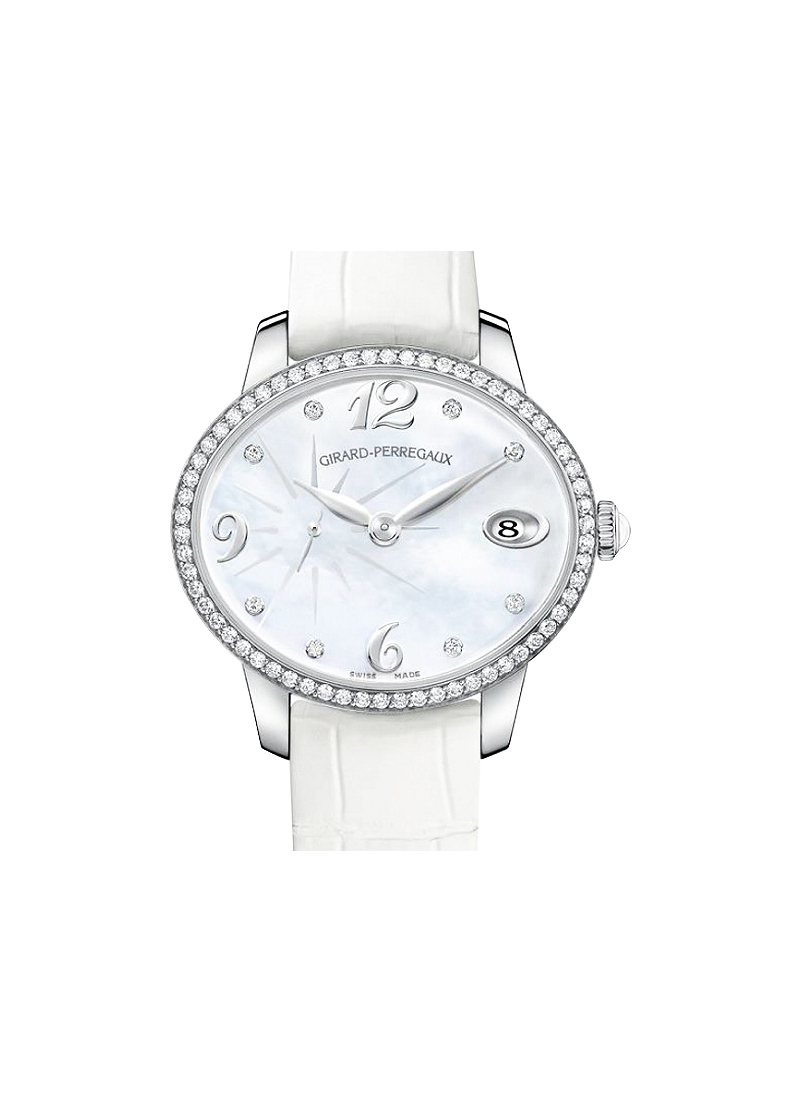 Girard Perregaux Cats Eye Small Seconds in White Gold with Diamond Bezel