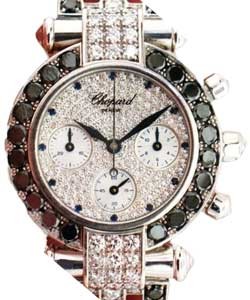 Imperiale Chronograph in White Gold with Diamond Bezel on White Gold Diamond Bracelet with Pave Diamond Dial