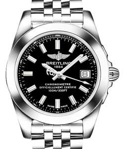 Galactic 36mm in Steel on Steel Bracelet with Black Dial