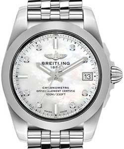 Galactic 36 SleekT in Steel on Steel Bracelet with Mother of Pearl Dial