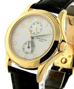 Travel Time 5134R in Rose Gold on Black Alligator Leather Strap White Arabic Dial