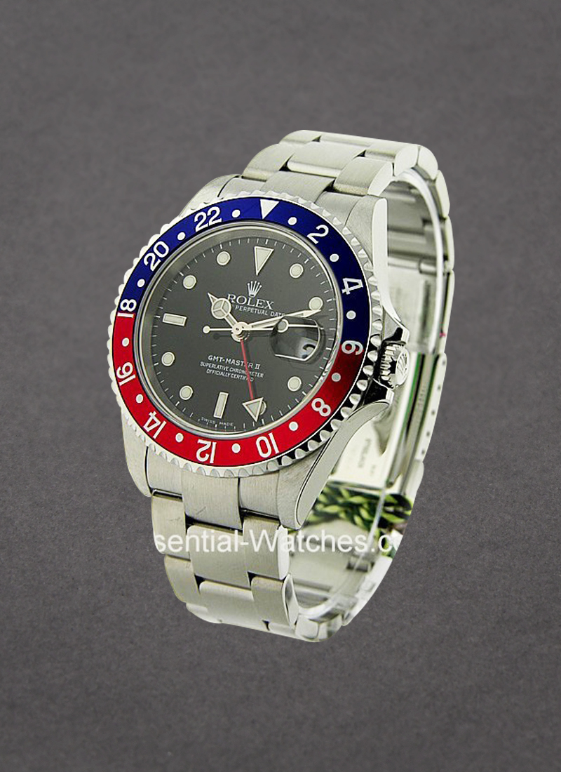 Pre-Owned Rolex GMT Master II 40mm with Blue and Red Bezel