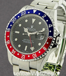 GMT Master II 40mm with Blue and Red Bezel on Oyster Bracelet with Black Dial