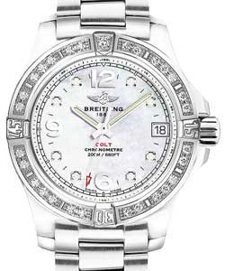 Colt 36mm in Steel with Diamond Bezel on Steel Bracelet with MOP Diamond Dial