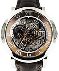 Classical Tourbillon Minute Reoeater in Platinum on Black Crocodile Leather Strap with Skeleton Dial -Limited Edition 25 Pieces