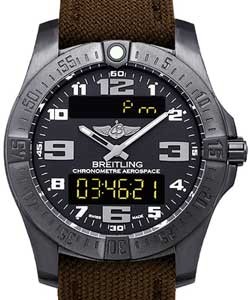 Aerospace Professional Evo 43mm in Titanium on Brown Fabric Strap with Anthracite Dial