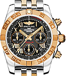 Chronomat 41mm in Steel with Rose Gold Bezel on Steel and Rose Gold Bracelet with Black Dial