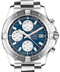 Colt Chronograph 43mm in Steel on Steel Bracelet with Mariner Blue Dial - Silver Subdials