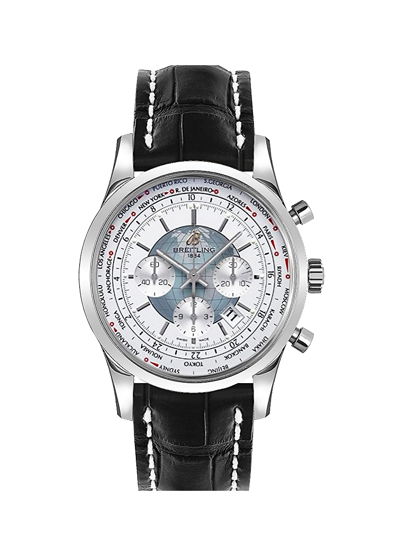 Breitling Transocean Chronograph Unitime Automatic in Steel