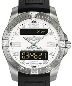 Professional Aerospace Evo 43mm in Titanium on Black Rubber Strap with Silver Dial