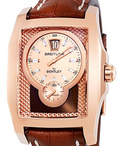 Bentley Flying B 58mm in Rose Gold on Brown Crocodile Leather Strap with Rose Dial