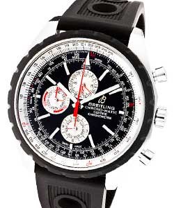 Navitimer Chronomatic 1461 49mm in Steel on Black Rubber Strap with Black Dial - Limited Edition of 2000 Pieces