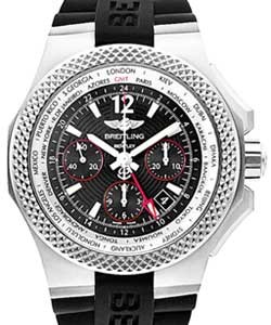 Bentley GMT Light Body B04S  45mm in Titanium on Black Rubber Strap with Black Dial