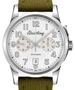 Breitling Transocean AB141112G799 Orologio Uomo Manuale, Cassa In Acciaio 43mm, Quadrante Argento, Cinturino Ocean Classic