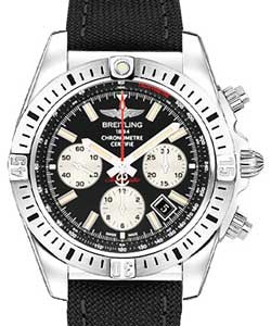 Chronomat 44mm Airborne in Steel on Black Nato Strap with Black Dial
