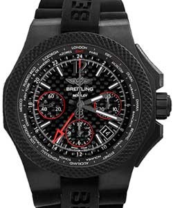 Bentley GMT B04 S 45mm in Black Carbon on Black Rubber Strap with Carbon Black Dial