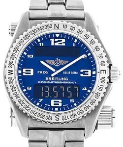 Professional Emergency 43mm Quartz in Titanium on Steel Braclet with Black Dial