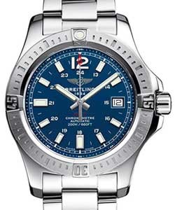 Colt 41mm Quartz in Steel on Steel Bracelet with Blue Dial