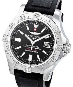 Avenger Seawolf 45mm Automatic in Steel on Black Rubber Strap with Black Dial