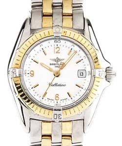Callistino 27mm Quartz in Steel and Yellow Gold Bezel on 2-Tone Braclet with White Dial