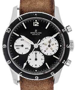 Jean-Claude Killy Chronograph 41mm in Steel on Leather Strap with Black Dial