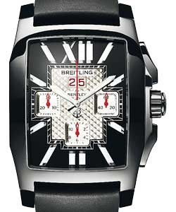 Bentley Collection Flying B Chronograph Midnight Carbon 58mm in Steel on Black Rubber Strap with Black Dial and Silver Subdials