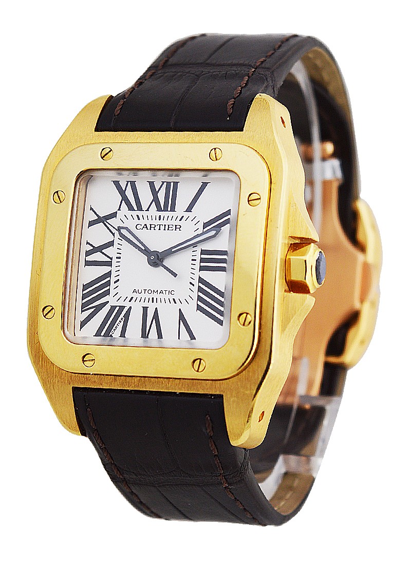 Cartier Santos 100 Small Size in Yellow Gold