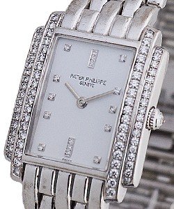 Lady's Gondolo  Ref 4825 in White Gold on White Gold Bracelet with Mother of Pearl Diamond Dial