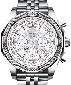 Bentley B05 Unitime GMT Chronograph in Steel on Steel Bracelet with White Dial