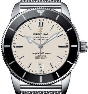 Superocean Heritage II 46 in Steel on Steel Bracelet with Silver Dial