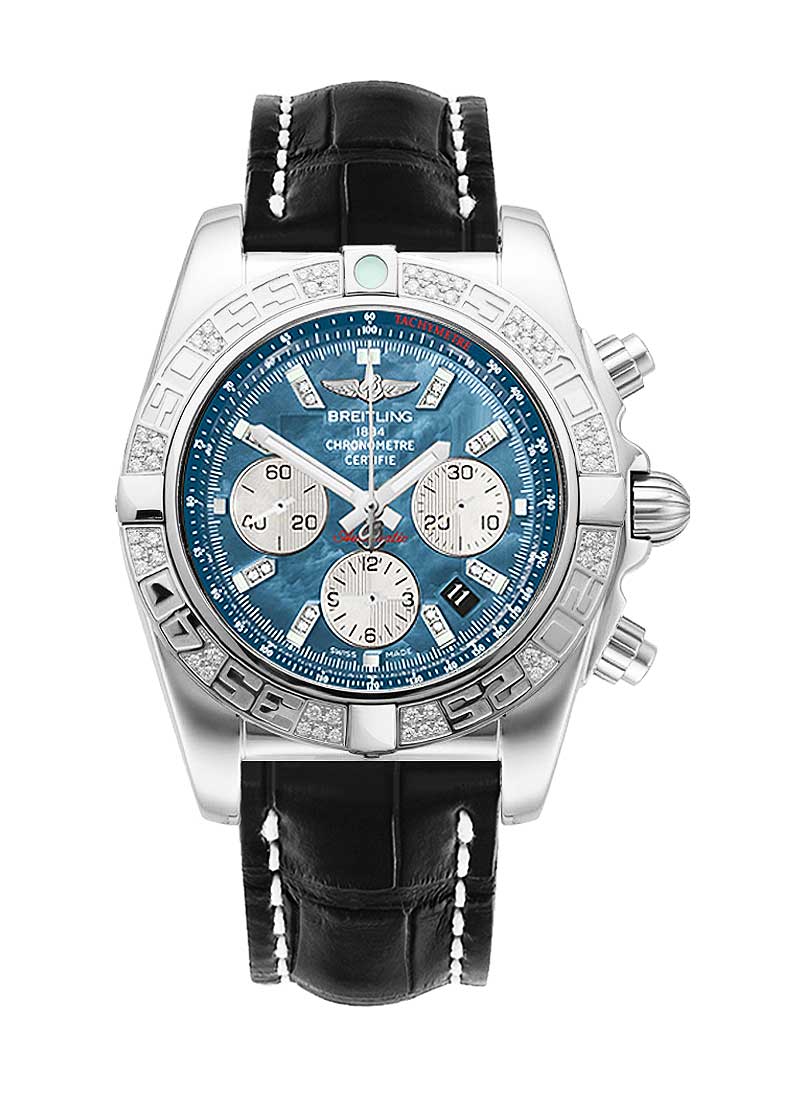 Breitling Chronomat 44 Automatic in White Gold with Diamond Bezel