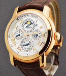 Jules Audemars Equation of Time Mexico Edition in Rose Gold on Brown Alligator Leather Strap with White Roman Dial