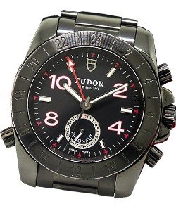 Aeronaut GMT 40mm Automatic in Black Steel on PVD Coated Steel Bracelet with Black Dial