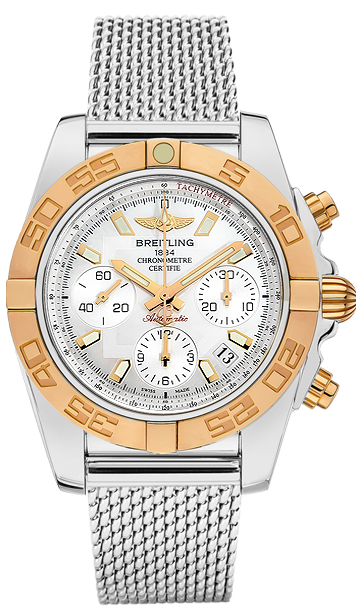 Chronomat 41mm Automatic Chronograph in Steel and Rose Gold on Steel Bracelet with White MOP Dial - Limited Edition of 250 Pieces