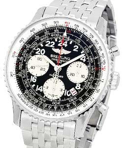 Navitimer Cosmonaute Chronograph 43mm in Steel on Steel Bracelet with Black Dial