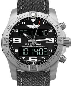 Exospace B55 Chronograph in Titanium on Anthracite Fabric Strap with Black Dial