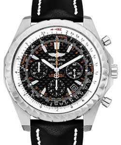 Bentley Motors T Chronograph in Steel on Black Calfskin Leather Strap with Black Carbon Dial - Limited Edition of 500 Pieces