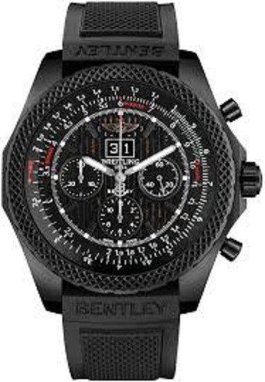 Bentley Collection 6.75 in Midnight Carbon on Black Rubber Strap with Royal Ebony Dial - Limited Edition of 1000 Pieces