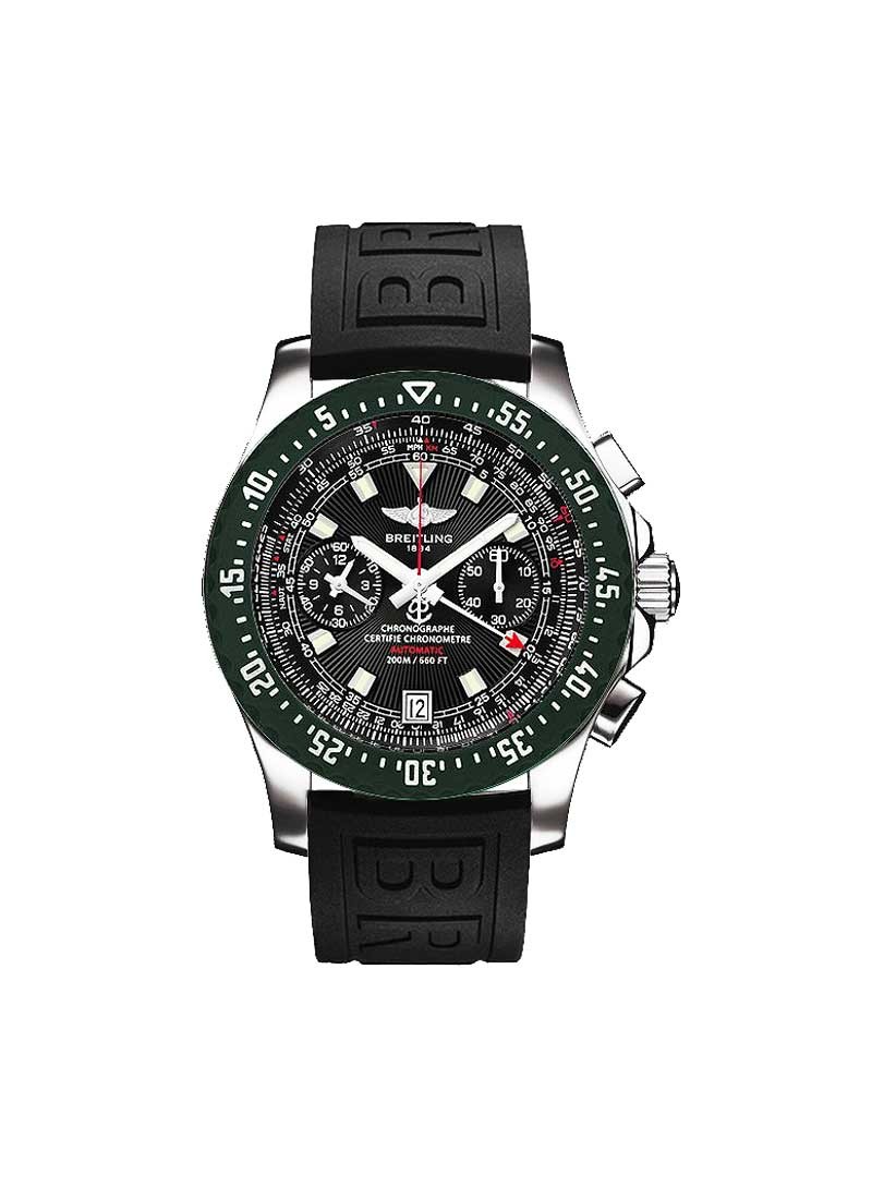 Breitling Skyracer Raven 45mm Automatic in Steel with Green Bezel