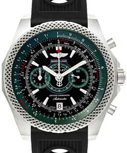Bentley Super Sports Limited Edition in Titanium on Black Ocean Rubber Strap with Black and Green Dial
