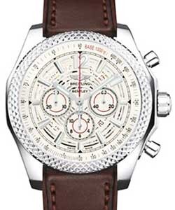 Bentley Barnato Chronograph 42mm in Steel on Brown Leather Strap with Silver Skeleton Dial