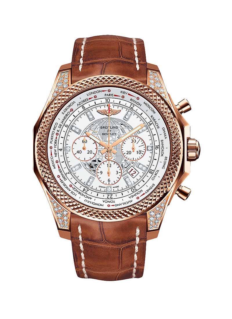 Breitling Bentley B05 Unitime Chronograph 49mm in Rose Gold with Diamond Bezel