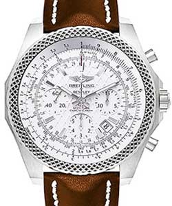 Bentley B06 S Chronograph in Steel on Brown Calfskin Leather Strap with Silver Dial
