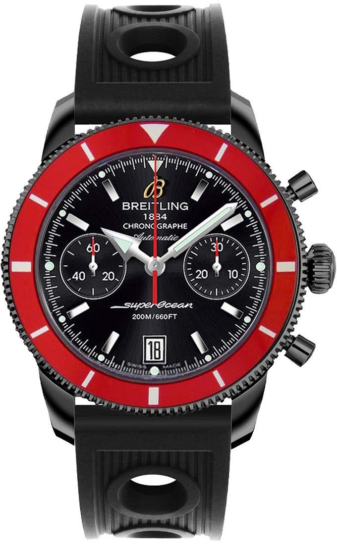 Breitling Superocean Heritage Chronograph in Black Steel with Red Bezel