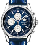 Bentley Mark VI  Automatic in Steel on Blue Crocodile Leather Strap with Blue Dial